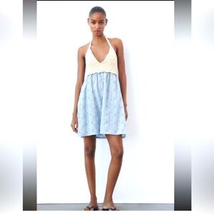 NWT Zara crochet and eyelet dress, Size M
